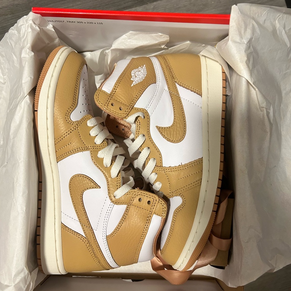 Jordan Women's Sneakers in Tan and White